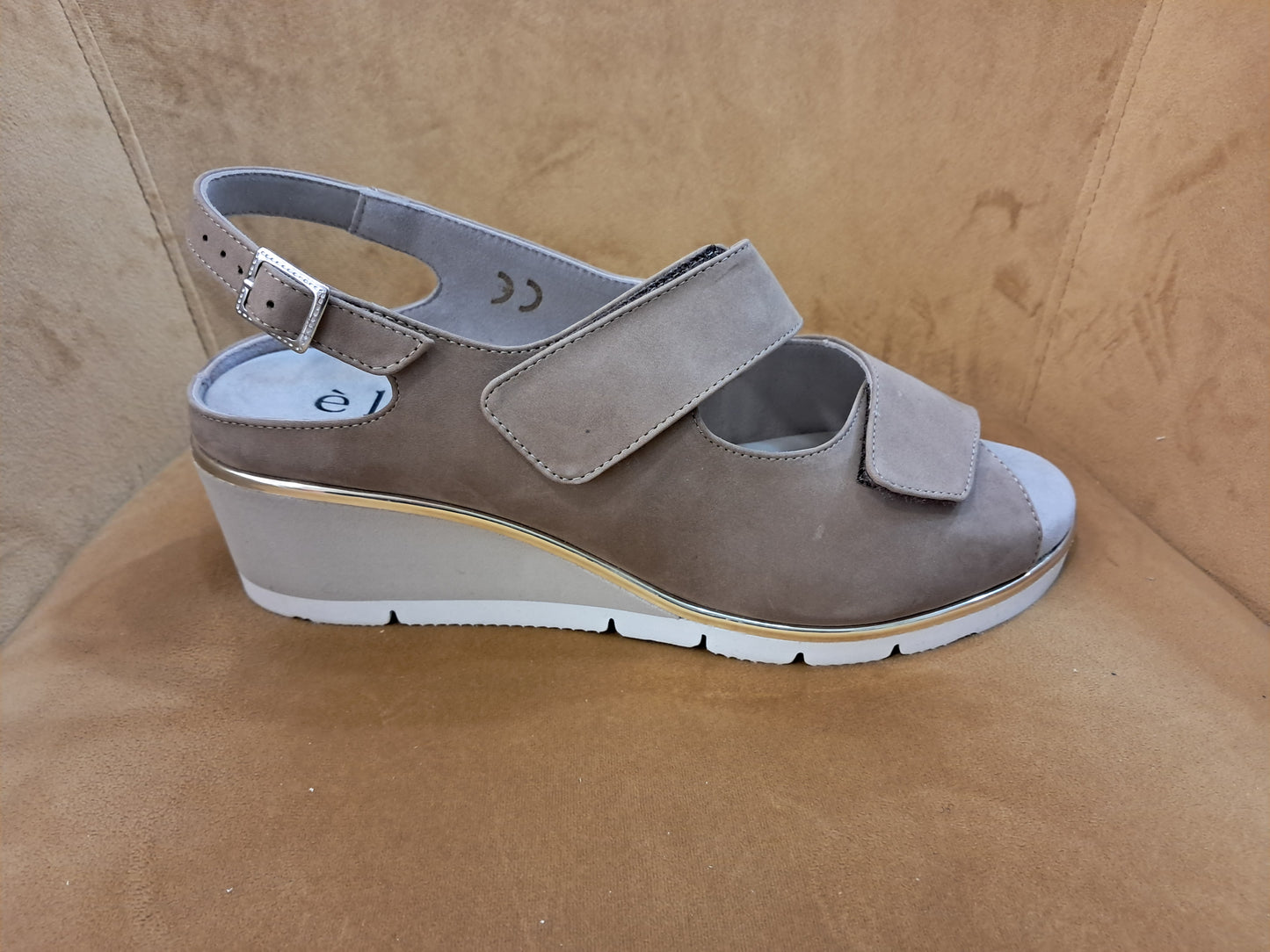 TOMASI: SANDALO DONNA COMFORT IN PELLE JILL SABOT NABUK COLORE FUMO