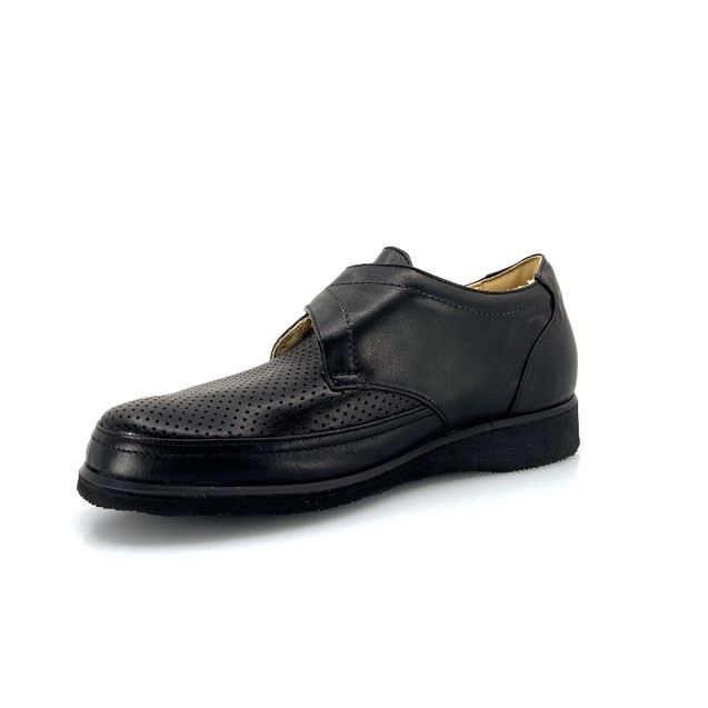 ECOSANIT: SCARPA UOMO ORTOPEDICA IN VERA PELLE MARIANO VELCRO FORATO