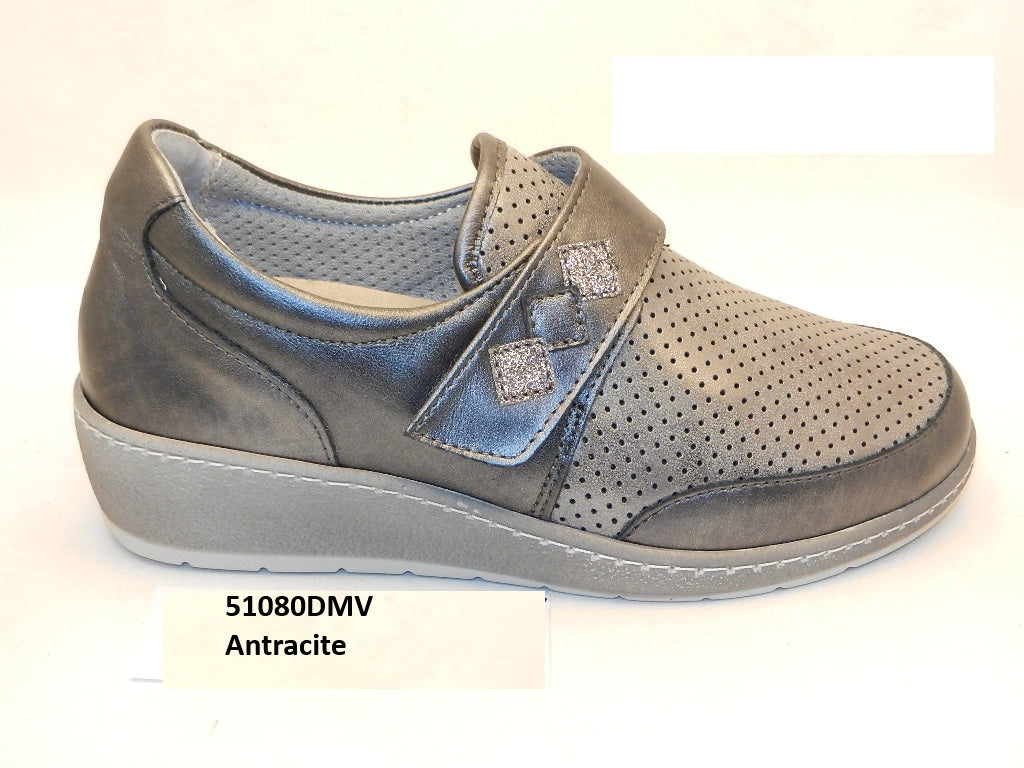 PLUME: SCARPA DONNA 51080 COLORE ANTRACITE