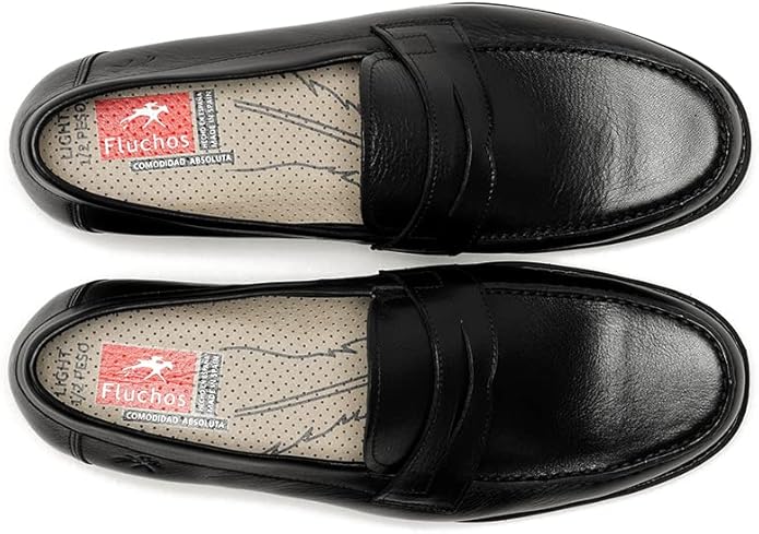 FLUCHOS: JORDI 8338 COLORE NERO - MOCASSINO DA UOMO
