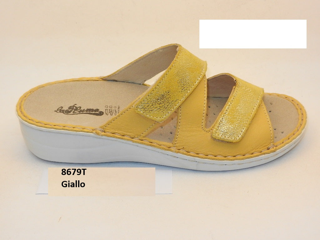 PLUME: CIABATTA DONNA 8679T COLORE GIALLO