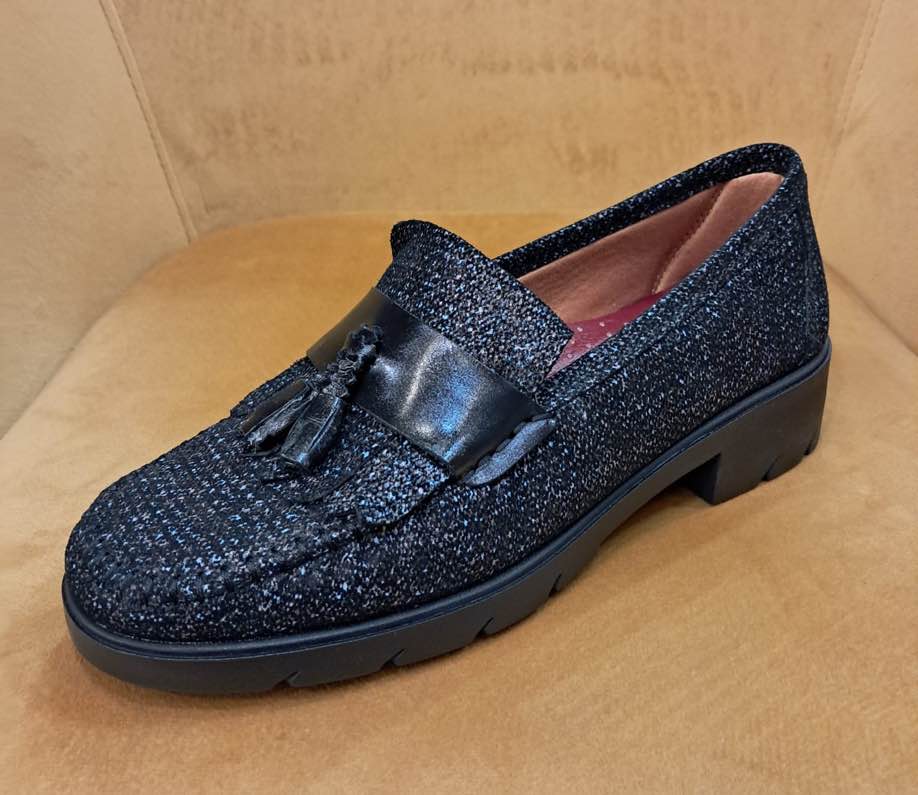 MARAL:MOCASSINO SALE E PEPE IN PELLE ELASTICIZZATA