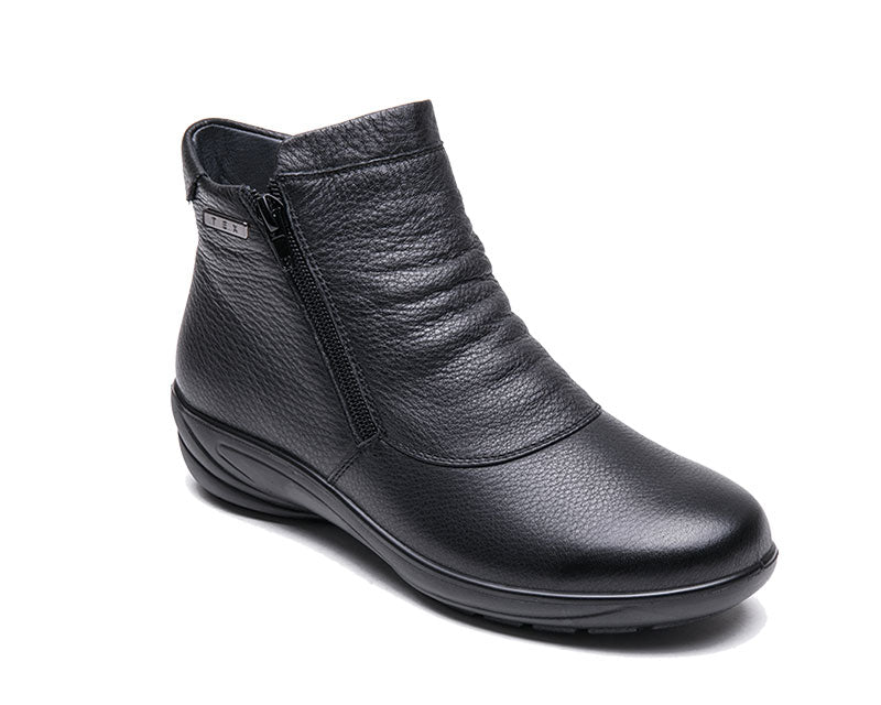 G COMFORT: STIVALETTO IN MORBIDA NAPPA IDROREPELLENTE PIANTA LARGA, PLANTARE ESTRAIBILE( ART. P9521-S)