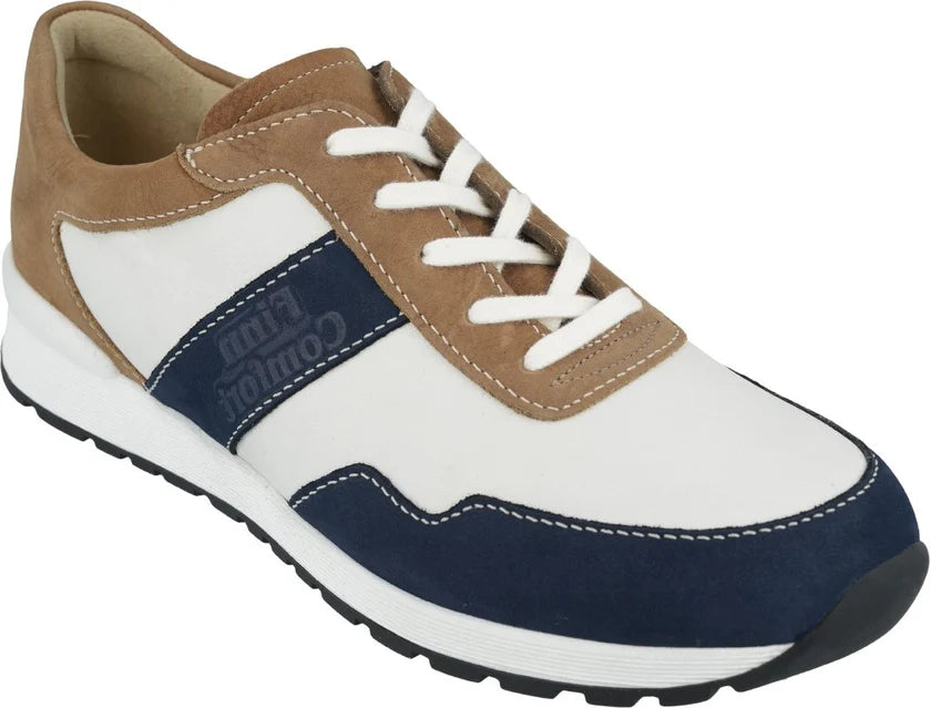 FINN COMFORT: SCARPE DA UOMO IN VERA PELLE FATTO A MANO ATLANTIC HIELO ALMOND