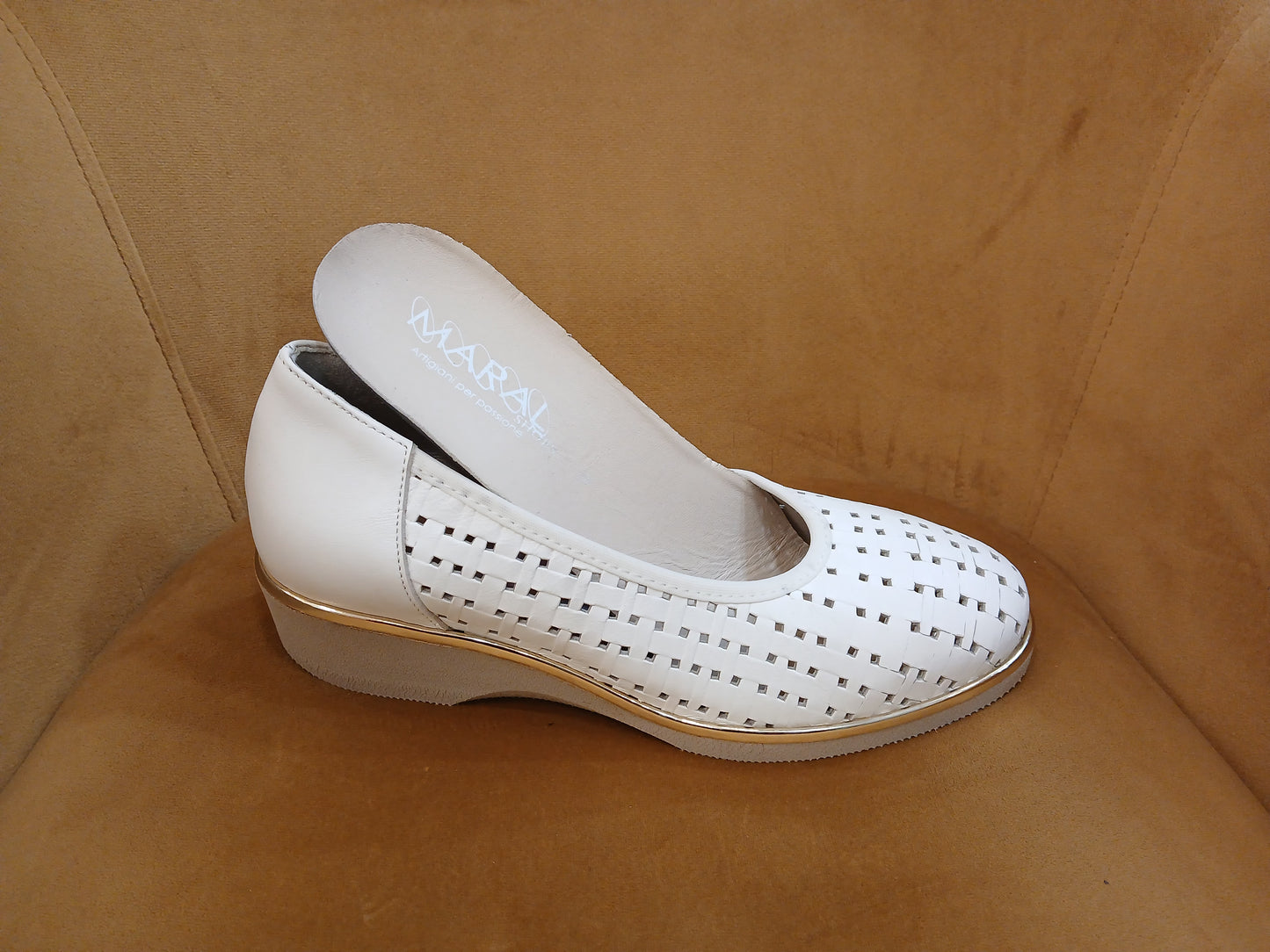 MARAL: DECOLLETE' DONNA IN PELLE (NAPPA) CV 300M COLORE BIANCO