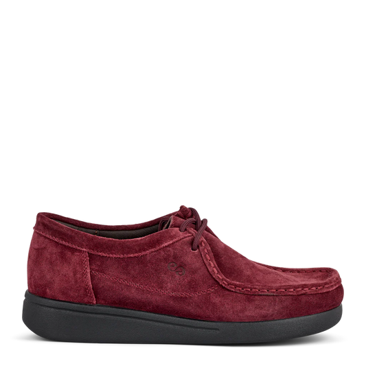 Green Comfort Happy Walking – Scarpa Donna Comfort, Pianta Larga, Plantare EnergySole Estraibile, Pelle Scamosciata Bordeaux