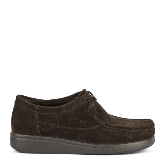 Green Comfort Happy Walking – Scarpa Donna Comfort, Pianta Larga, Plantare EnergySole Estraibile, Pelle Scamosciata Marrone