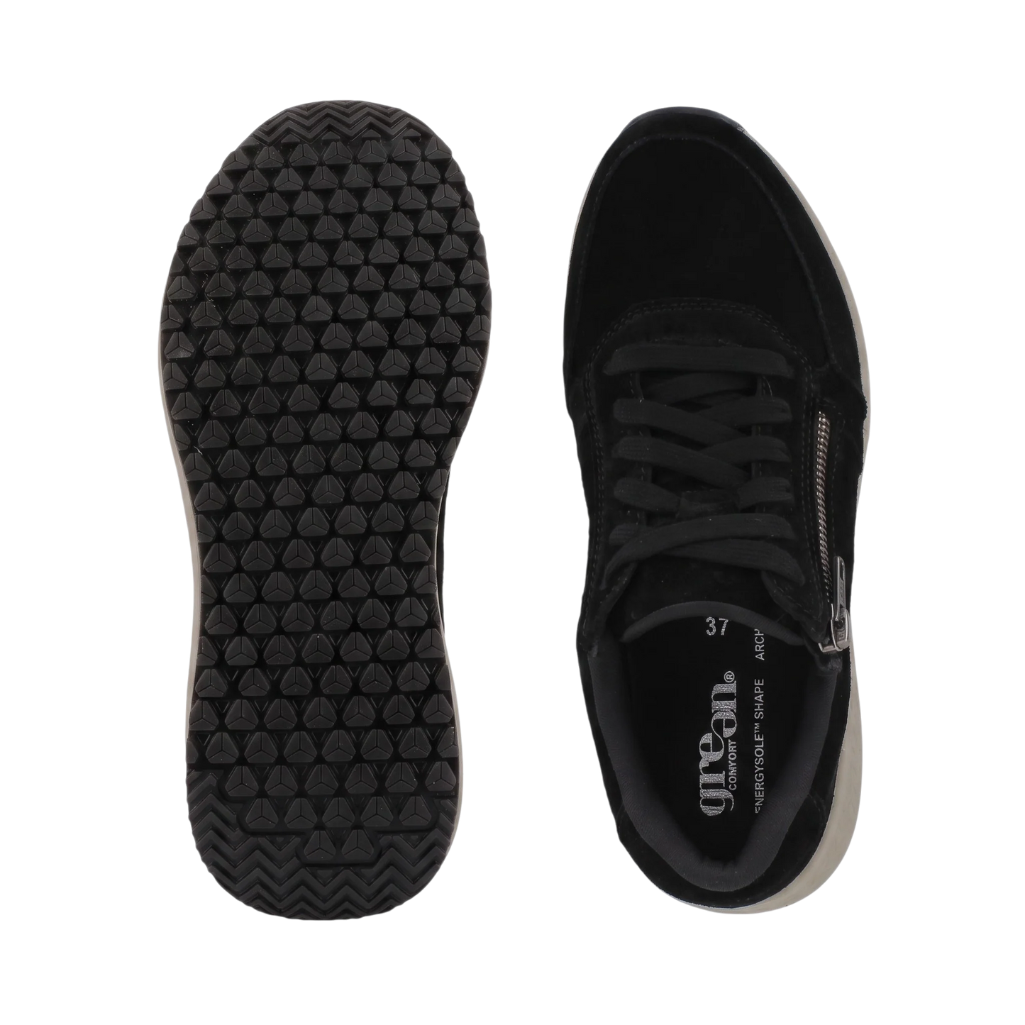 GREEN COMFORT: SNEAKER ZIGGA, PIANTA LARGA H, PLANTARE ESTRAIBILE, COLORE NERO