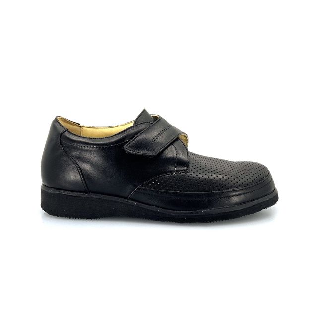 ECOSANIT: SCARPA UOMO ORTOPEDICA IN VERA PELLE MARIANO VELCRO FORATO