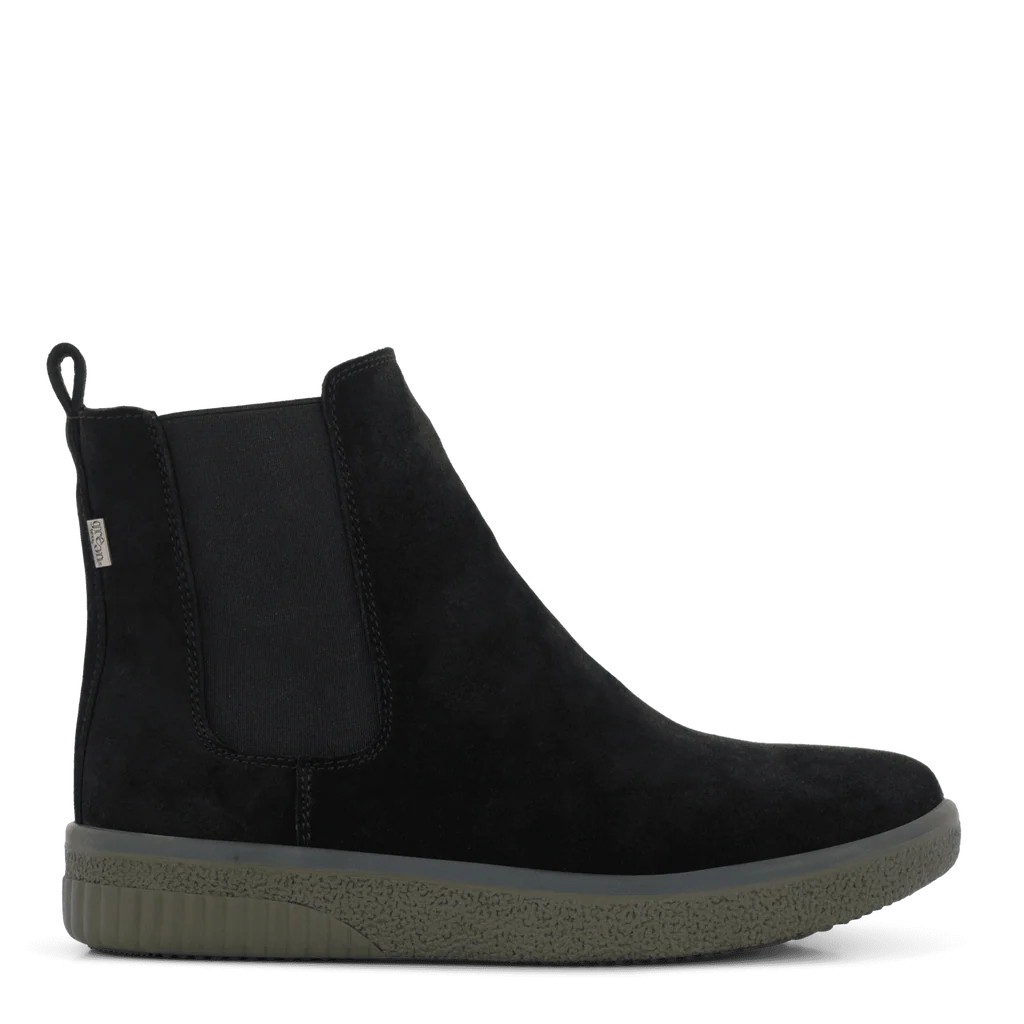 Green Comfort: ACTIVE CHELSEA BOOT NERO CAMOSCIO PELLE