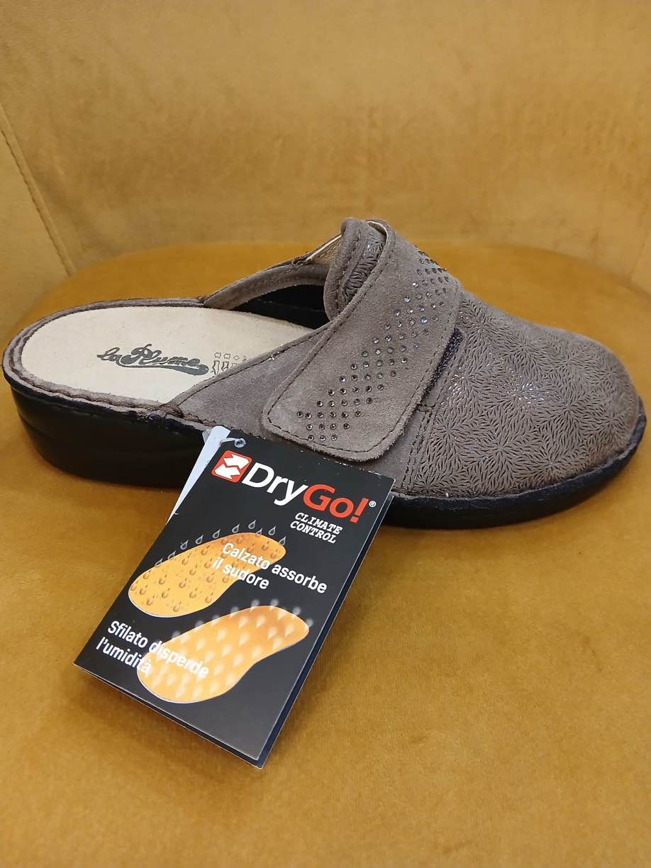 PLUME: CIABATTA IN PELLE ELASTICIZZATA BEIGE