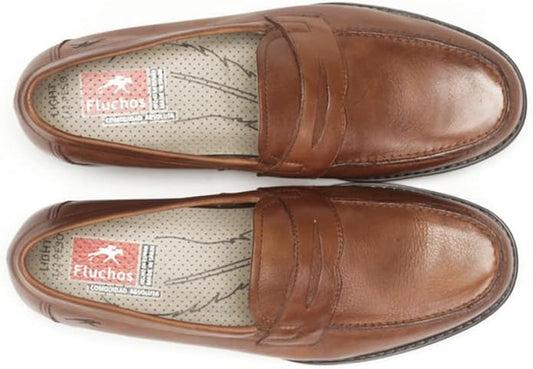 FLUCHOS: JORDI 8338 COLORE MARRONE - MOCASSINO DA UOMO