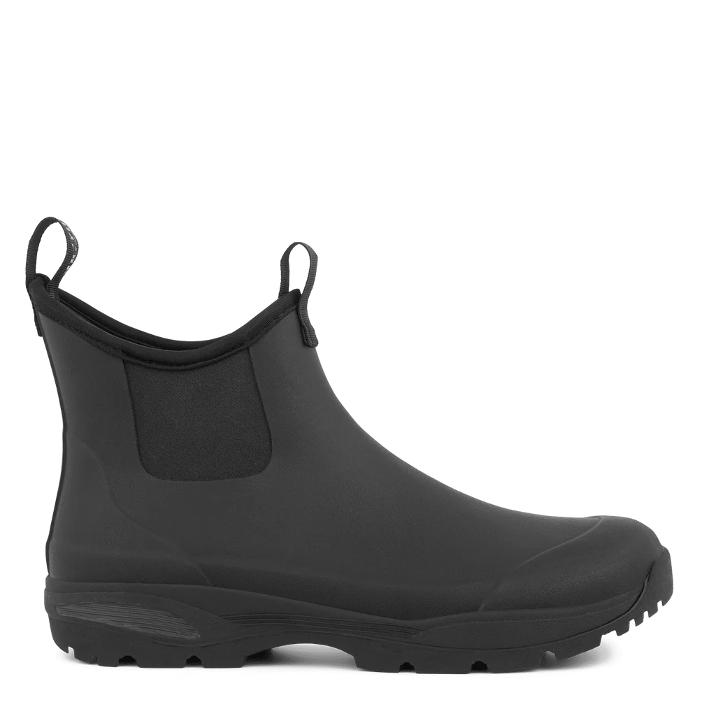 Green Comfort: Rain Rubberboot Plain In Gomma Naturale Nero