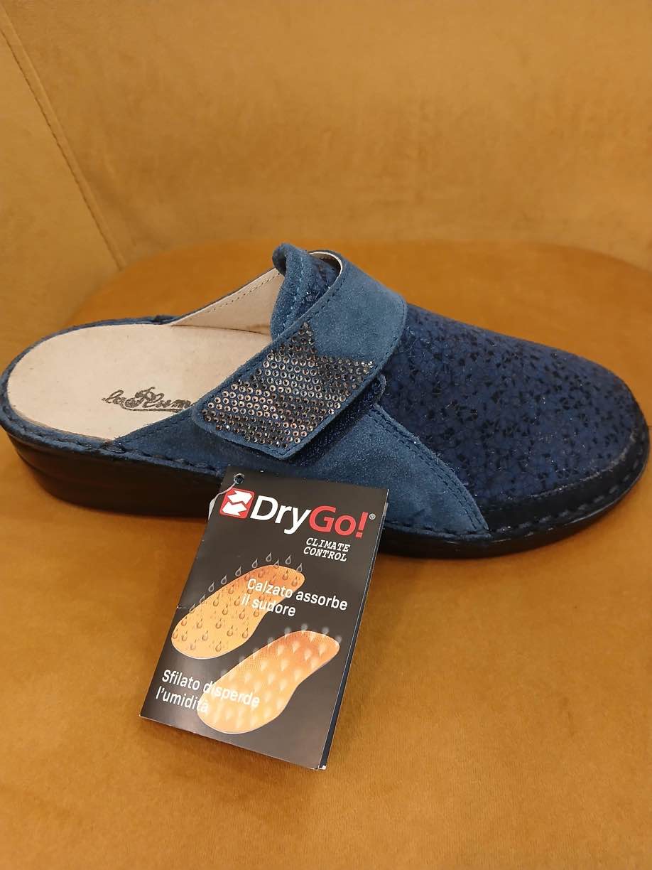 PLUME: CIABATTA ELASTICIZZATA BLU