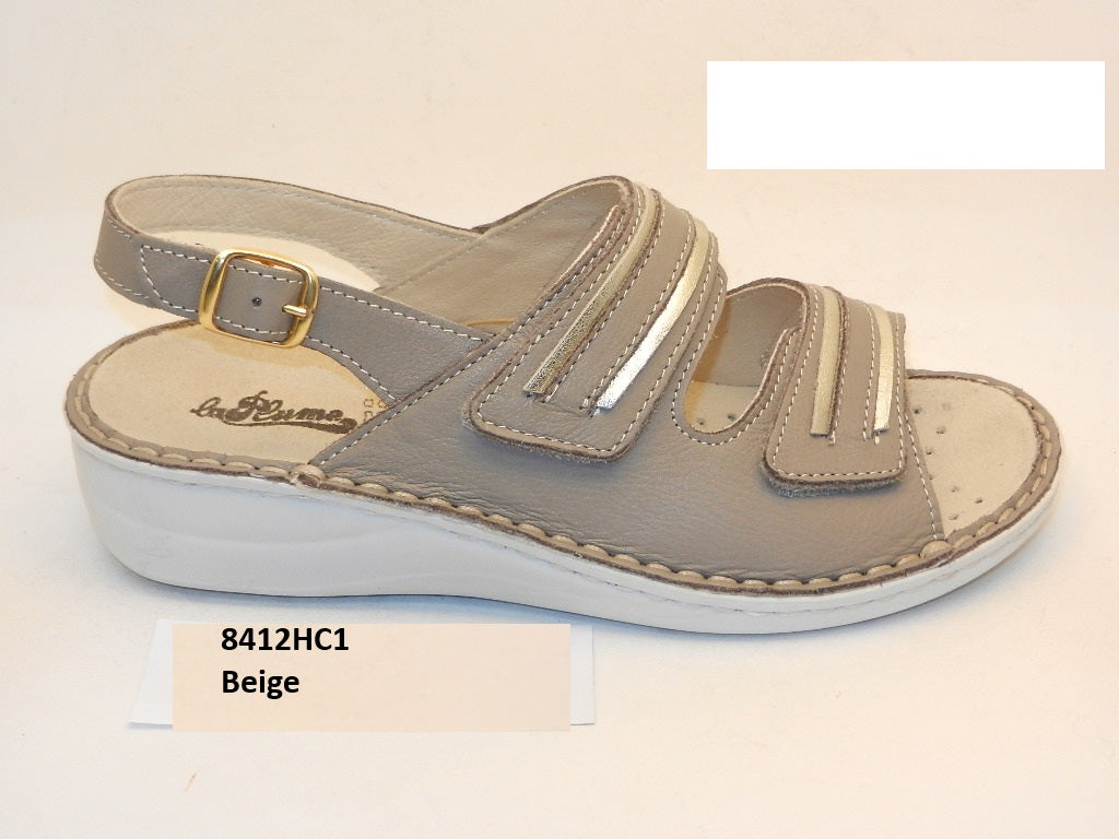 PLUME: SANDALO DONNA 8412HC1 COLORE SAVANA LAMINATO