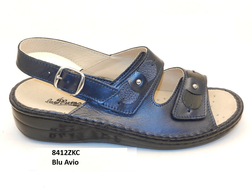 PLUME: SANDALO DONNA8412ZKC COLORE BLU AVIO