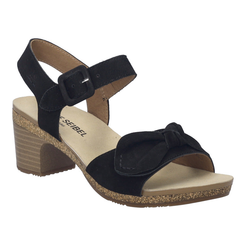 JOSEF SEIBEL: SANDALO DONNA IN PELLE GRACE 11 COLORE NERO