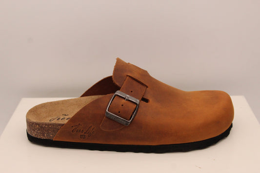 FREE LIFE A.B.: SANDALO CLOG IN CAMOSCIO ART. 890-009FL RUSTIC CUOIO