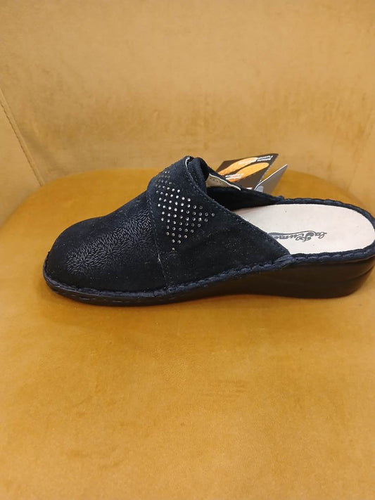 PLUME: CIABATTA IN PELLE ELASTICIZZATA