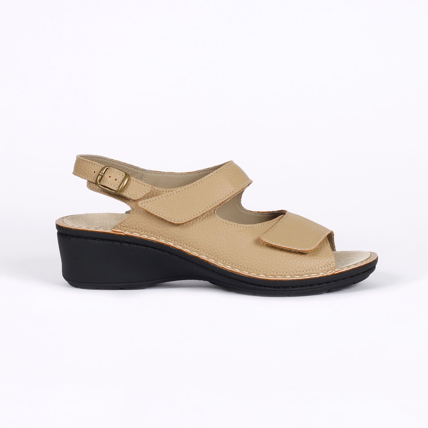 FISIODUNA: SANDALO DONNA IN VERA PELLE AGR 625 DX 017 COLORE BISCOTTO