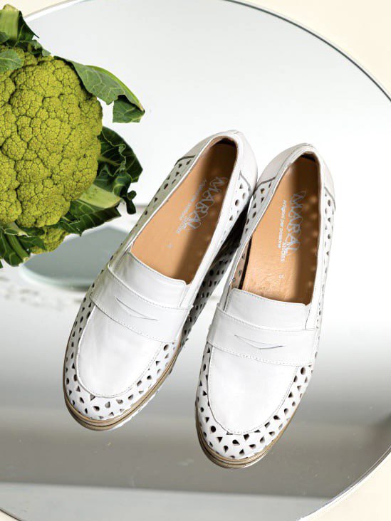 MARAL: MOCASSINO DONNA IN PELLE (NAPPA) CV 410W COLORE BIANCO