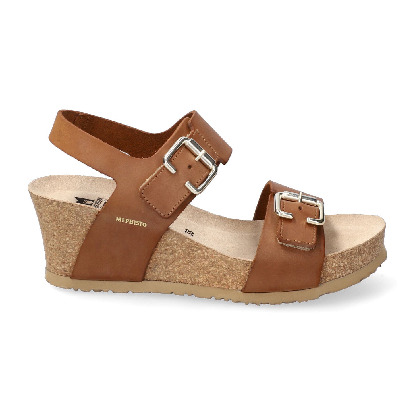 MEPHISTO: SANDALO DONNA IN VERA PELLE CON STRATCH LISSANDRA COLORE CUOIO
