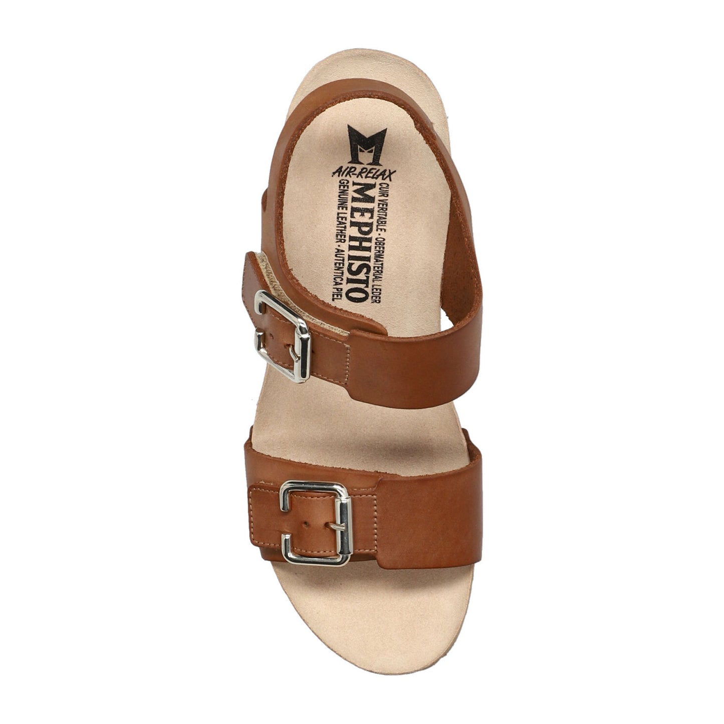 MEPHISTO: SANDALO DONNA IN VERA PELLE CON STRATCH LISSANDRA COLORE CUOIO