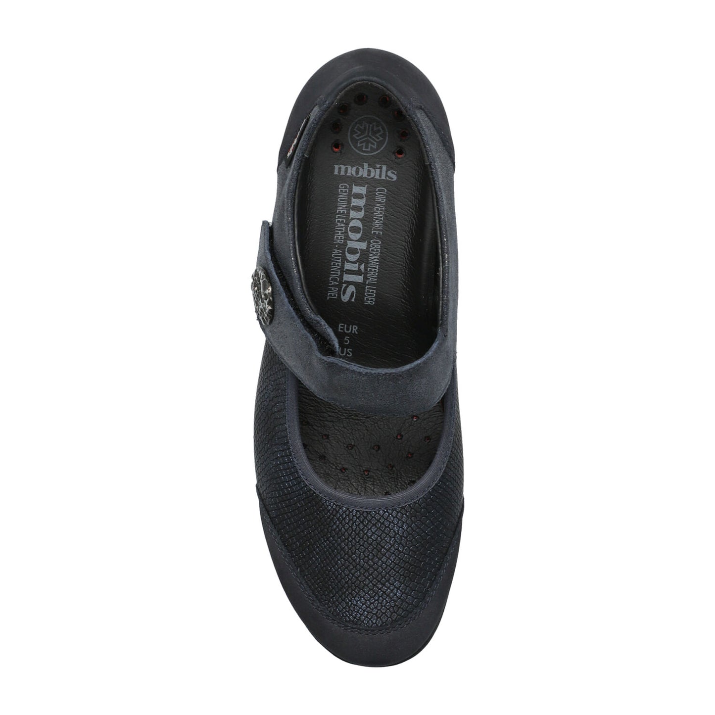 MOBILS BY MEPHISTO: SCARPA DONNA IN VERA PELLE BATHILDA COLORE BLU