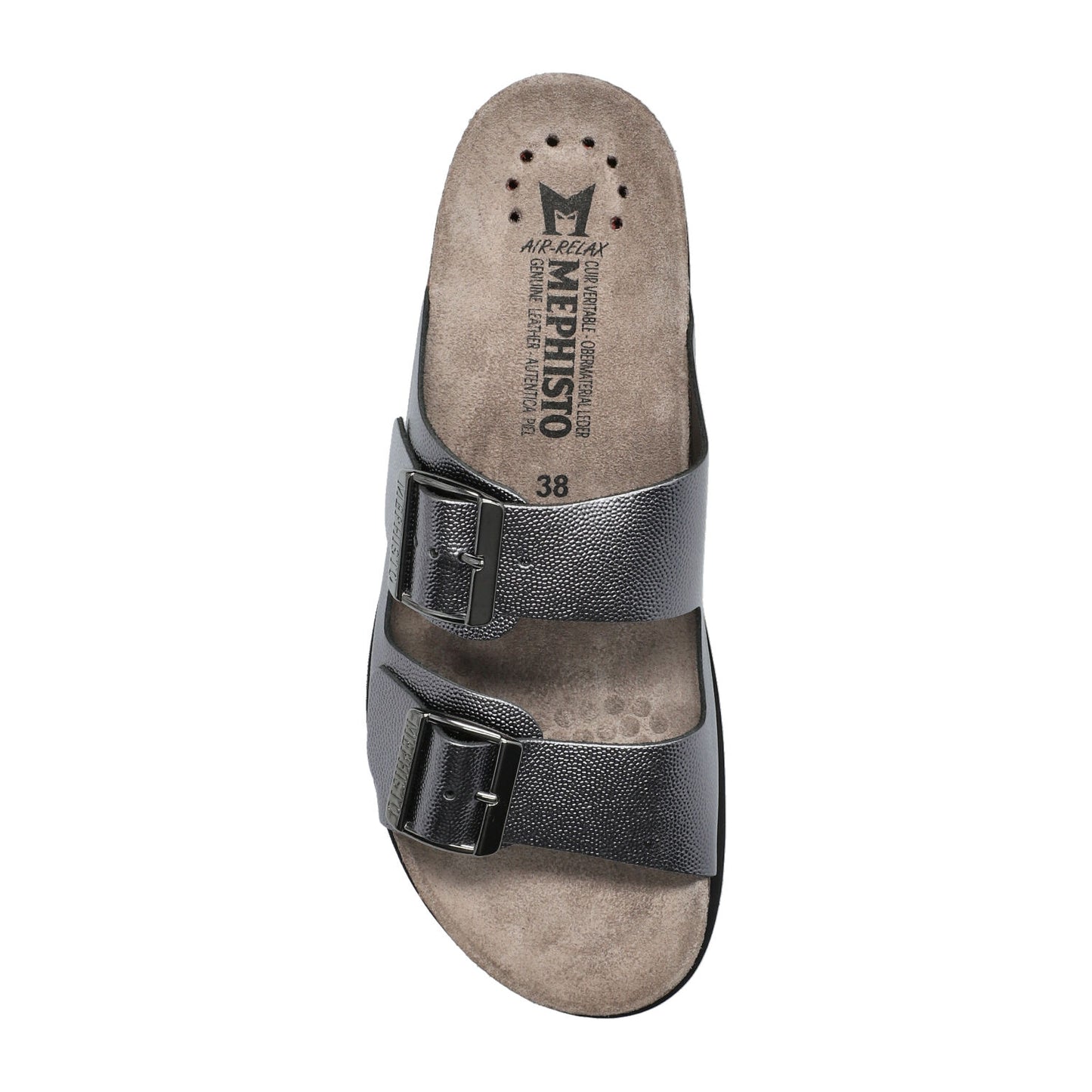 MEPHISTO: SANDALO DONNA IN VERA PELLE HESTER COLORE GRIGIO