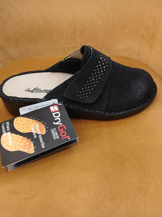 PLUME: SCARPA IN PELLE ELASTICIZZATA NERO