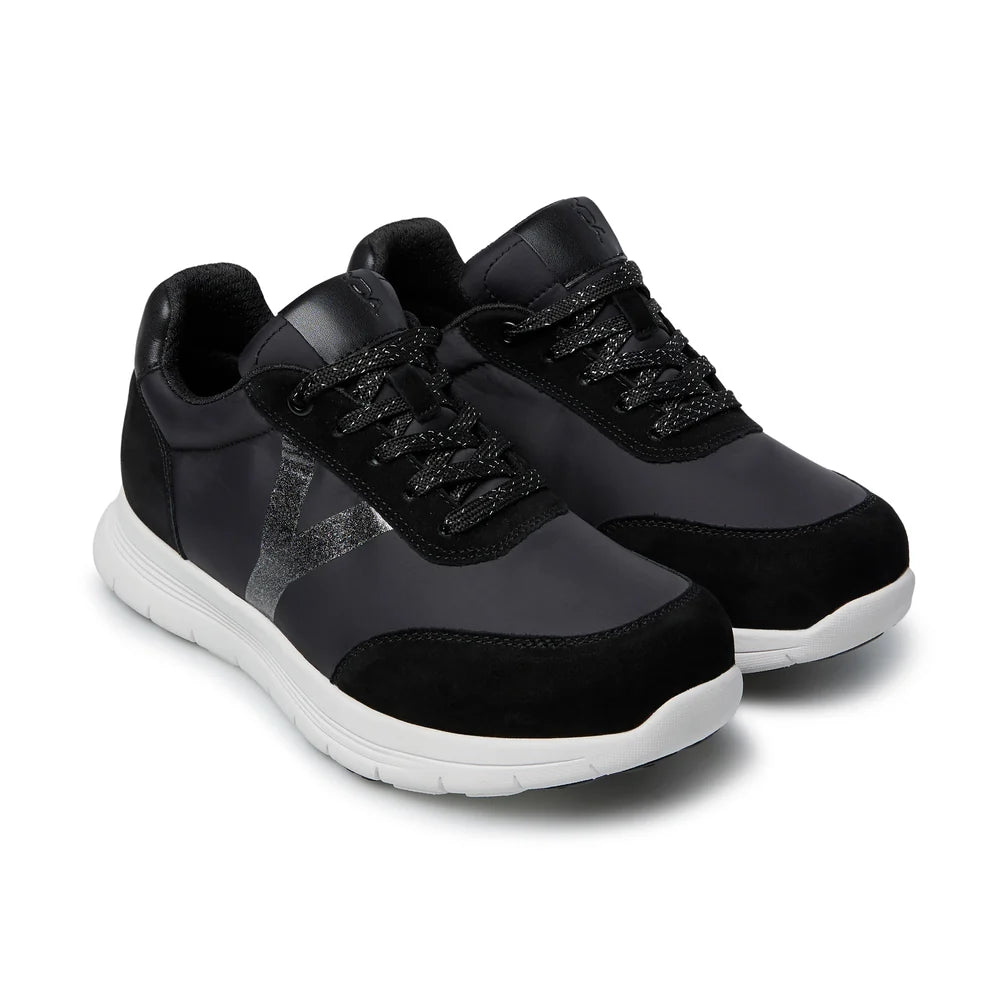 YDA CPY MAS BLACK GLITTER – Sneaker Ortopedica Unisex Nera, Rocker Sole, Plantare Estraibile, Dispositivo Medico Detraibile