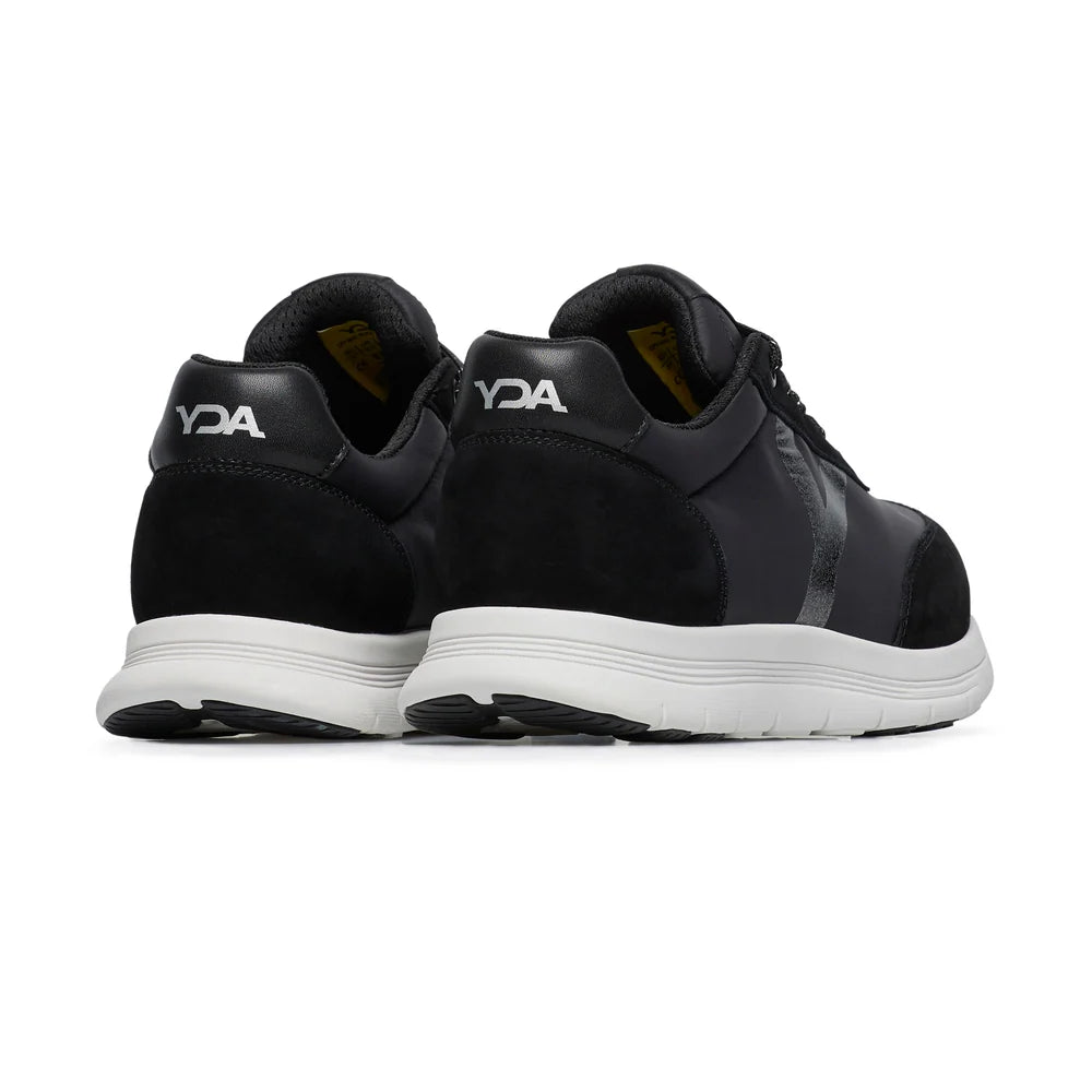 YDA CPY MAS BLACK GLITTER – Sneaker Ortopedica Unisex Nera, Rocker Sole, Plantare Estraibile, Dispositivo Medico Detraibile
