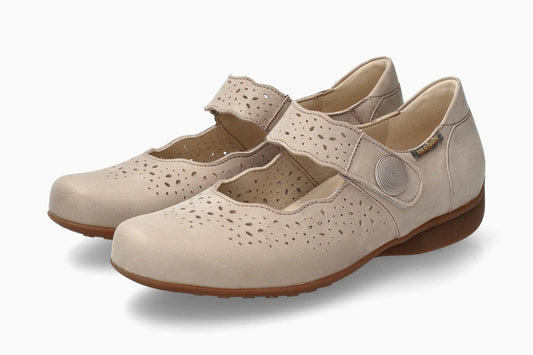 Mobils by Mephisto Fabienne Light Taupe – Ballerina Donna Mary Jane, Calzata Larga H, SOFT-AIR