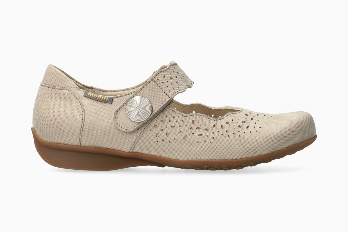 Mobils by Mephisto Fabienne Light Taupe – Ballerina Donna Mary Jane, Calzata Larga H, SOFT-AIR
