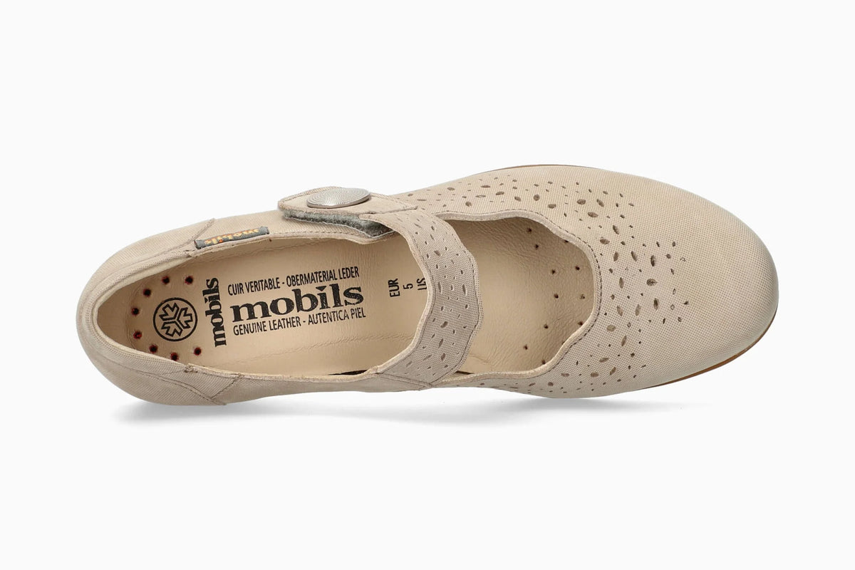 Mobils by Mephisto Fabienne Light Taupe – Ballerina Donna Mary Jane, Calzata Larga H, SOFT-AIR