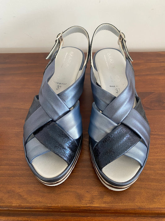 MARAL: SCARPA DONNA VERA PELLE UTRA LEGGERA MODELLO 522 J COLORE MIX BLU