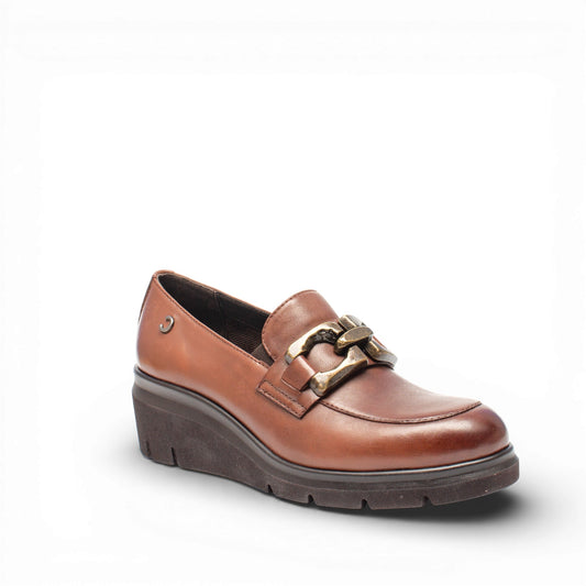 Cinzia Soft – Mocassino donna marrone in pelle verniciata con plantare estraibile | Modello IV1925923001