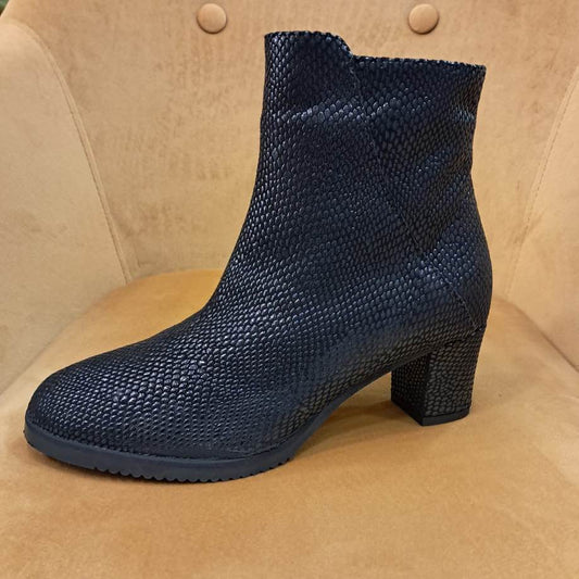 MARAL:STIVALETTO IN PELLE DECORATA NERO