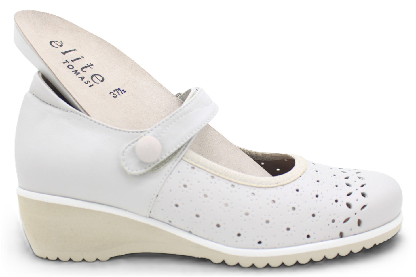 TOMASI: SCARPA DONNA IN PELLE ISABEL FORATO MALAK SILKY TORTORA