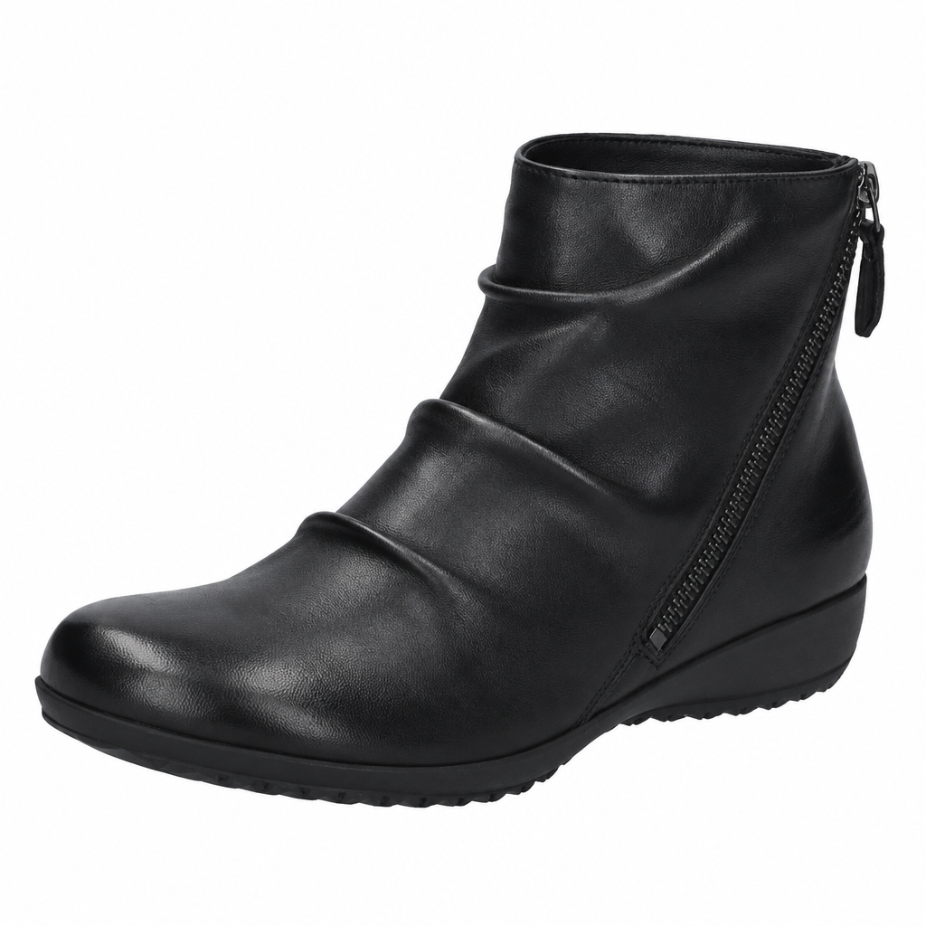 Stivaletto Josef Seibel Naly 61 nero visto dal lato opposto con cerniera