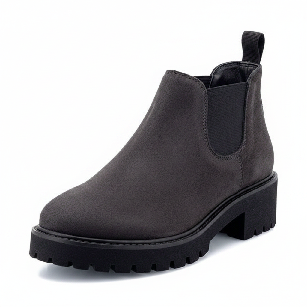 Carim LNF4107MN – Scarpa Donna Elasticizzata in Camoscio Antracite, Plantare Estraibile, Comfort