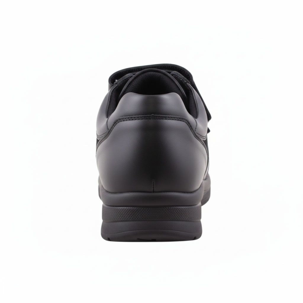 Ecosanit Estro Bio 2 – Scarpa Ortopedica Uomo Nero – Vista Posteriore