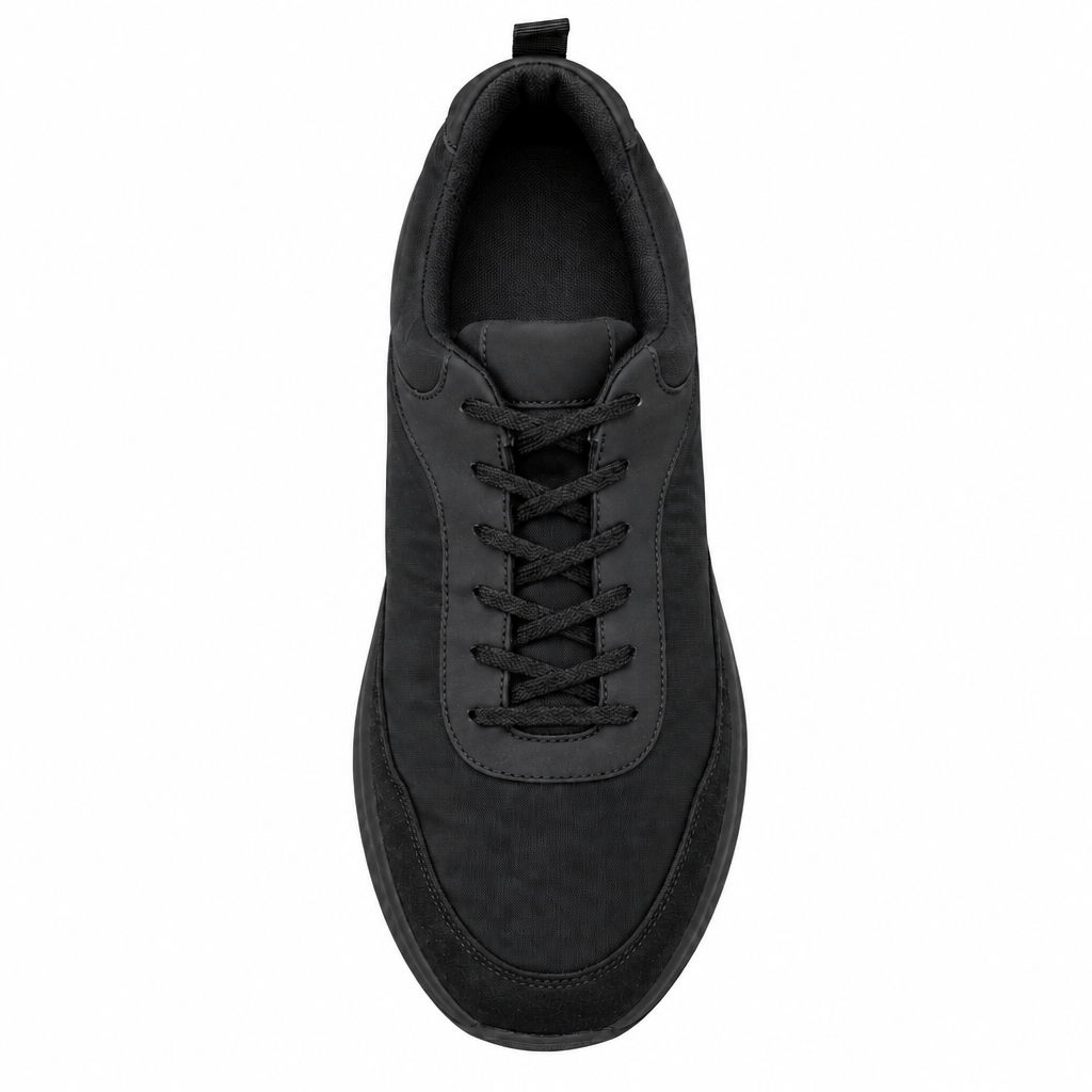 Ecosanit Hemito Winter Kway nera con fondo nero vista dall'alto