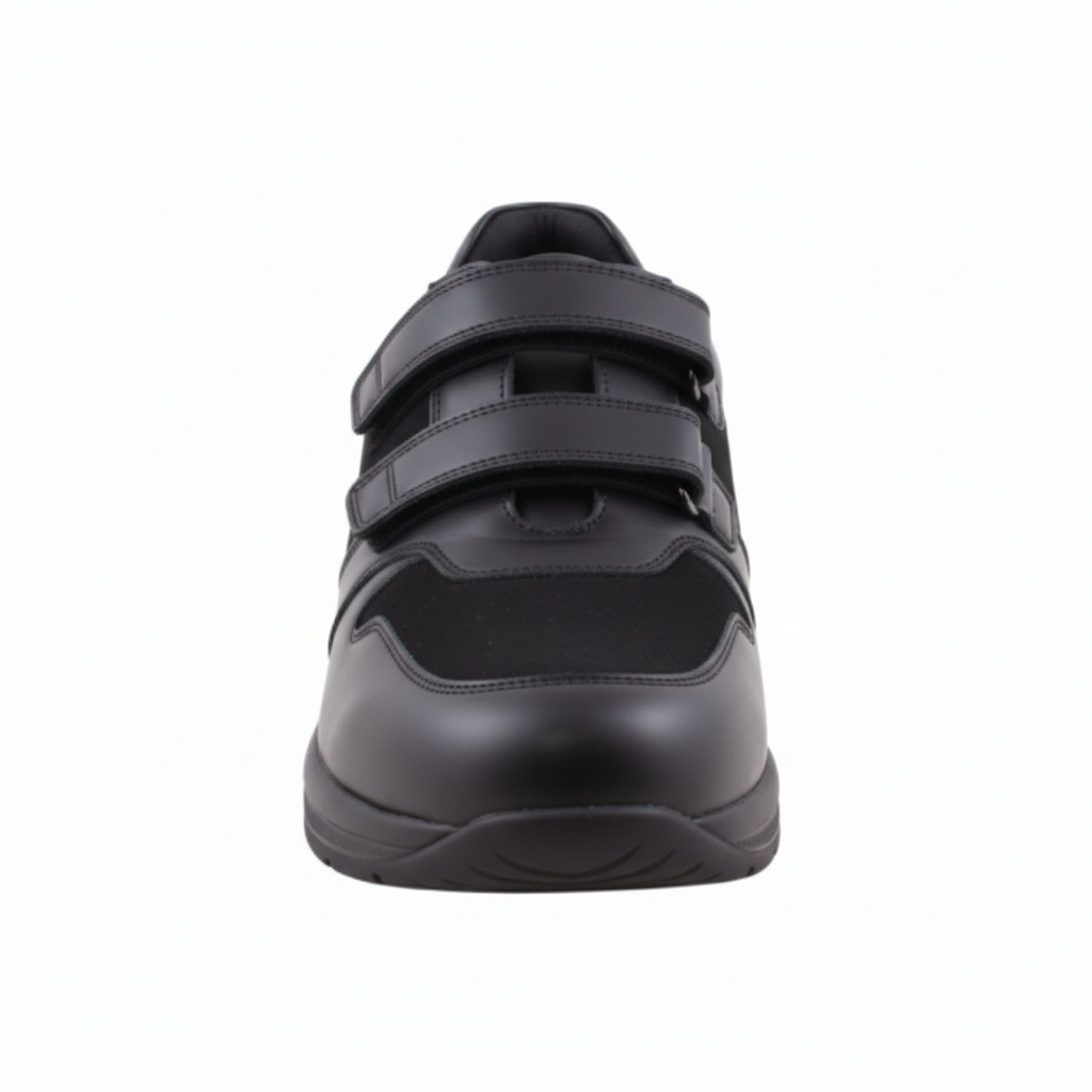 Ecosanit Estro Bio 2 – Scarpa Ortopedica Uomo Nero – Vista Frontale