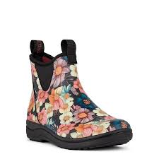 Green Comfort Rain Boot – Stivale Donna Gomma Naturale Impermeabile Fantasia Fiorata, EnergySole Plantare Estraibile, Pianta Larga H (Copia)