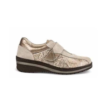 Extro Style Horizon Levico – Scarpa Ortopedica Donna in Vera Pelle, Doppia Zip + Velcro, Plantare Estraibile, Dispositivo Medico Detraibile