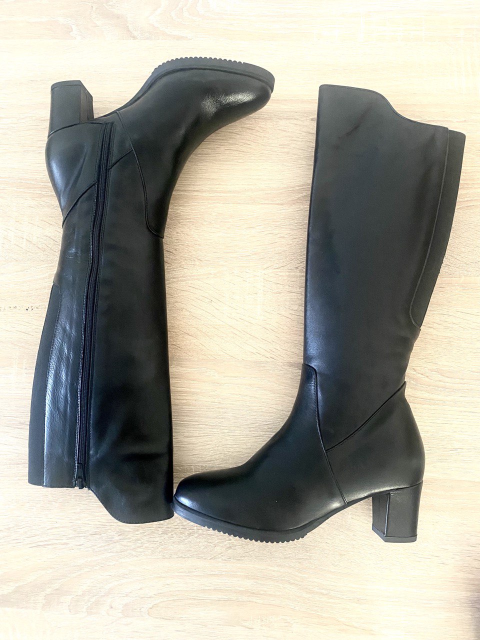 Maral – Stivale Alto in Vera Pelle T006 Nero – Plantare Estraibile