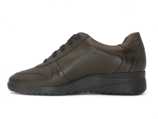 Mephisto Isa – Sneaker Stringata Donna in Pelle Colore Bronzo | SOFT-AIR, Plantare Estraibile