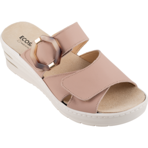 ECOSANIT: CIABATTA DONNA IN PELLE TWISTER DELICE COLORE NUDE